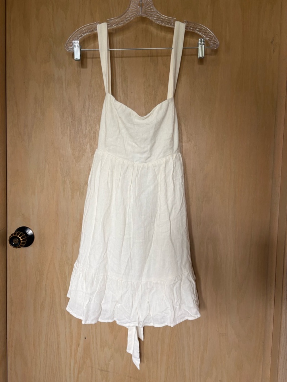 Lulu's White Sundress with Elastic Waist